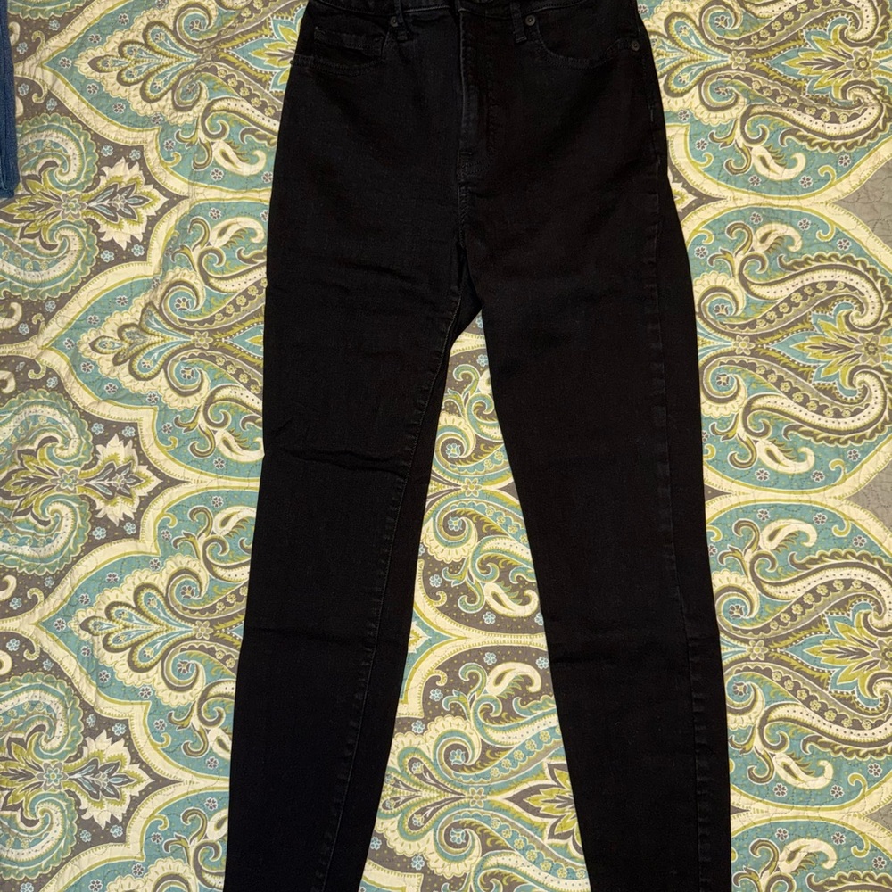 Everlane Black Curvy High Rise Skinny Jeans Size 27